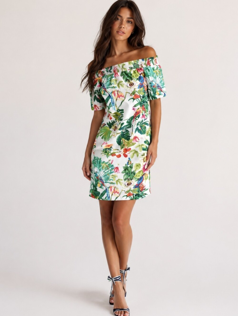 J. CREW RATTI INTO THE WILD BIRD BUTTERFLY DRESS Botanical Garden Party Size 6